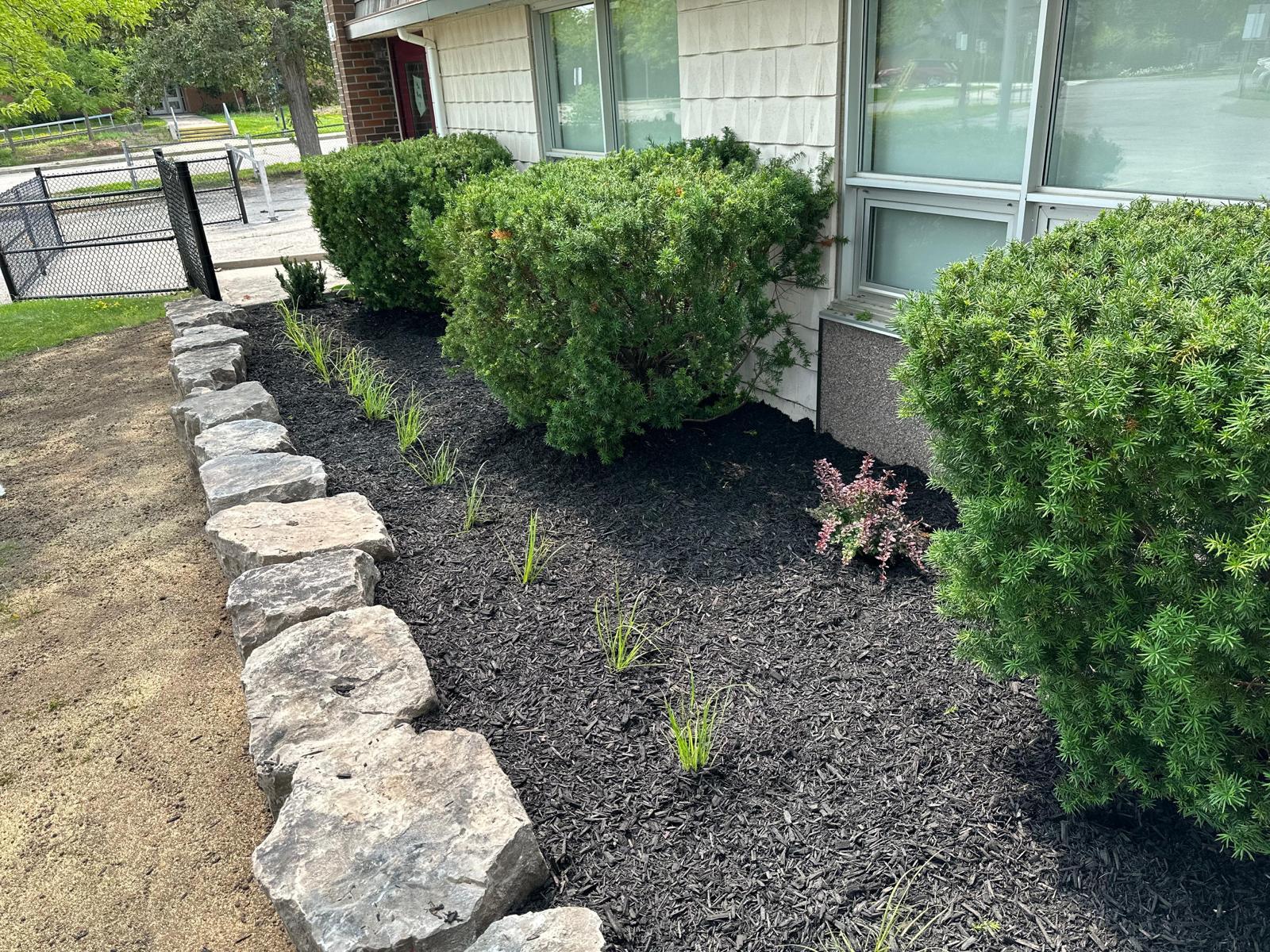 Armor stone landscaping project 3